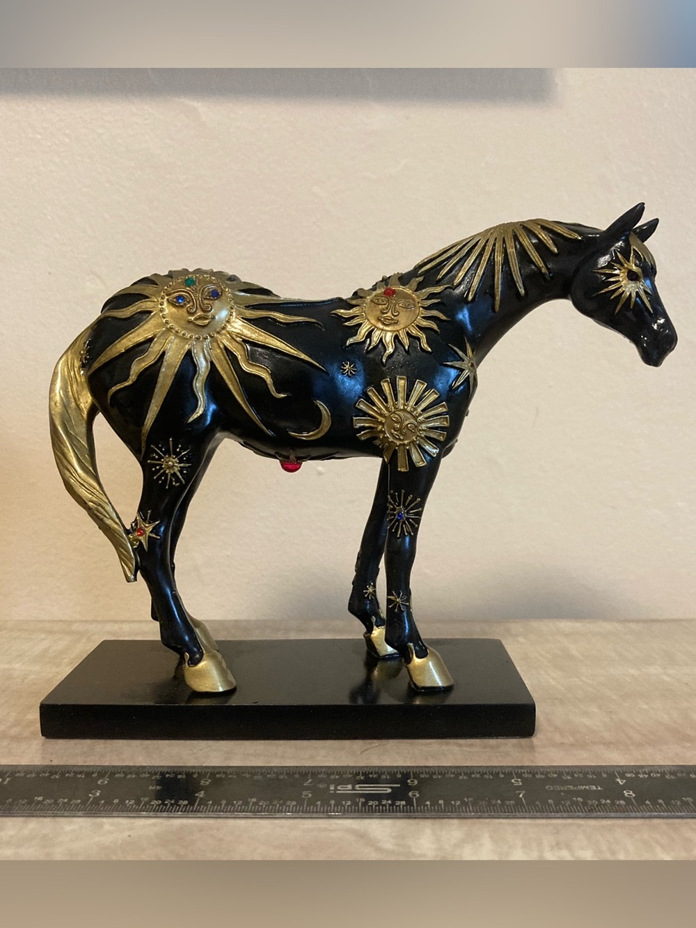 Sky of Enchantment The Trail of Painted Ponies, Gold Celestial Horse Sculpture